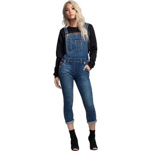 True Religion Halle Capri Overalls